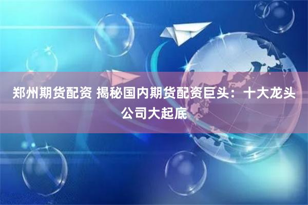 郑州期货配资 揭秘国内期货配资巨头：十大龙头公司大起底